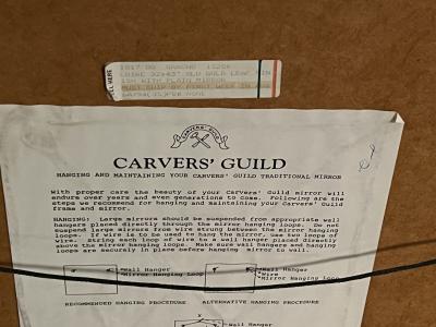 Carol Canner Carvers Guild GOLD GILT WOOD NEOCLASSICAL HOLLYWOOD REGENCY MIRROR