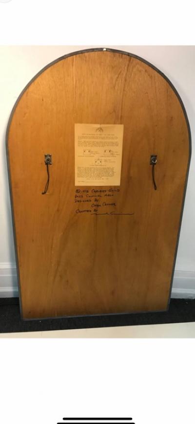 Carol Canner Carvers Guild PAIR OF MODERNIST COLONIAL ARCH MIRRORS BY CAROL CANNER FOR CARVERS GUILD