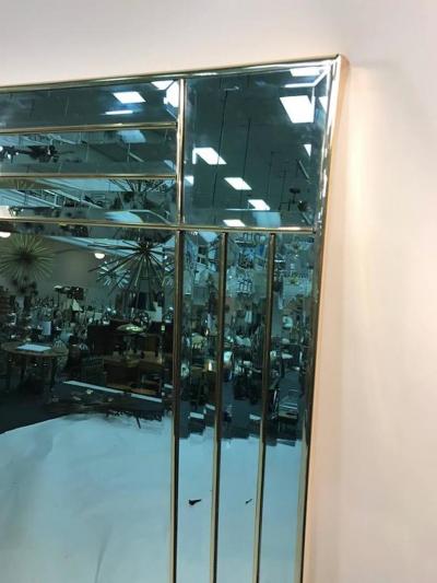 Carol Canner Magnificent Herring Bone Wall Mirror by Carol Canner for Carvers Guild