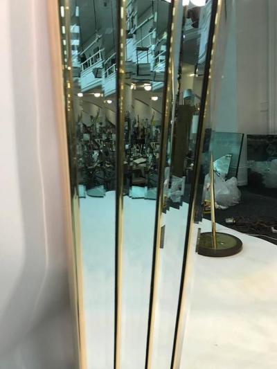Carol Canner Magnificent Herring Bone Wall Mirror by Carol Canner for Carvers Guild