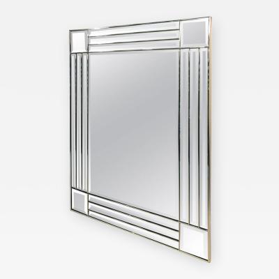 Carol Canner Magnificent Herring Bone Wall Mirror by Carol Canner for Carvers Guild