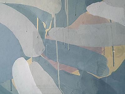 Carol Cohen Hamoy Abstract Gouache Painting Handmade Paper