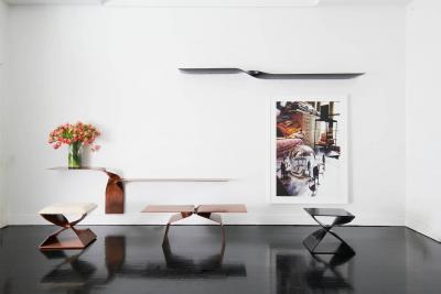 Carol Egan SCULPTURAL TWIST TWO ARMED CONSOLE