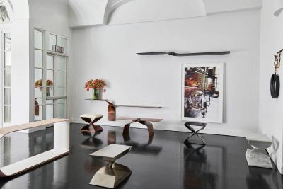 Carol Egan SCULPTURAL TWIST TWO ARMED CONSOLE