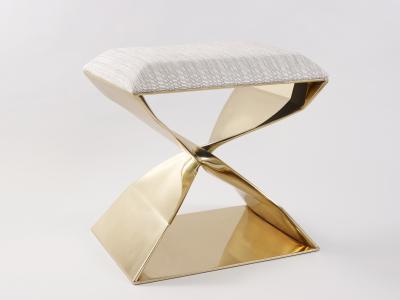 Carol Egan Sculptural Twist Bronze Stool