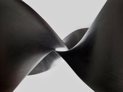 Carol Egan Sculptural twist freestanding console ebonized 
