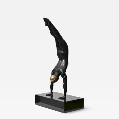 Carole Feuerman The Diver Table top Bronze w Highly Polished Cap Stone Base 2023