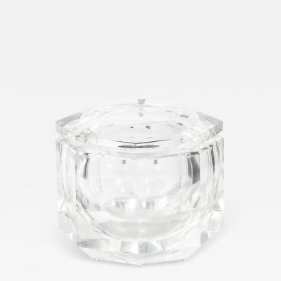 Carole Stupell Mid Century Faceted Swivel Top Lucite Octagon Ice Bucket by Carole Stupell