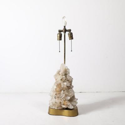 Carole Stupell Mid Century Modernist Sculptural Quartz Crystal Table Lamp by Carole Stupell