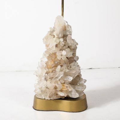 Carole Stupell Mid Century Modernist Sculptural Quartz Crystal Table Lamp by Carole Stupell