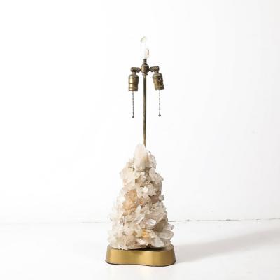 Carole Stupell Mid Century Modernist Sculptural Quartz Crystal Table Lamp by Carole Stupell