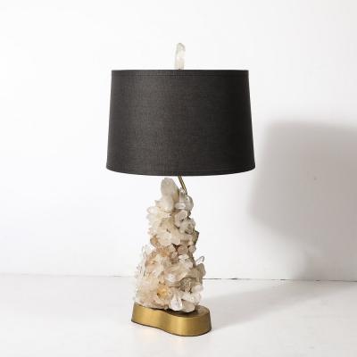 Carole Stupell Mid Century Modernist Sculptural Quartz Crystal Table Lamp by Carole Stupell