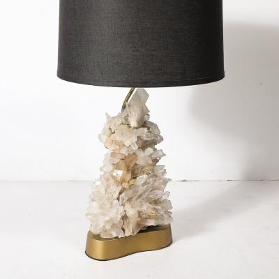 Carole Stupell Mid Century Modernist Sculptural Quartz Crystal Table Lamp by Carole Stupell