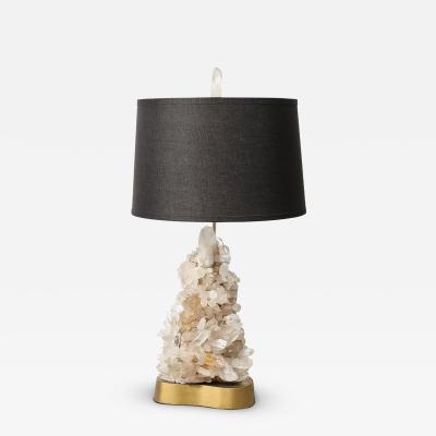 Carole Stupell Mid Century Modernist Sculptural Quartz Crystal Table Lamp by Carole Stupell