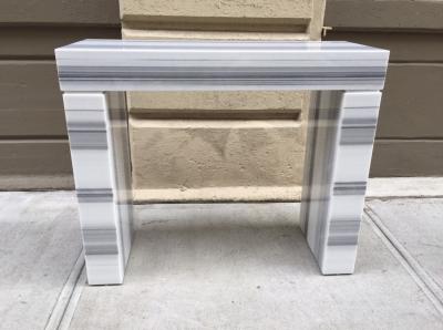 Carrara Marble Console Fireplace Mantel