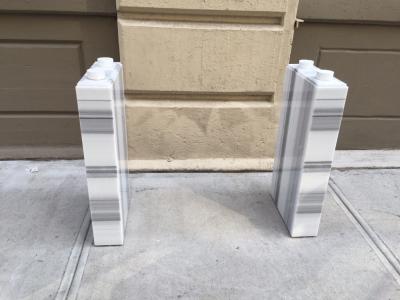 Carrara Marble Console Fireplace Mantel