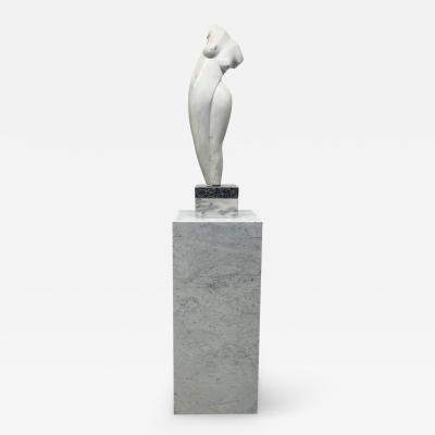Carrara Marble Sculpture on Pedestal