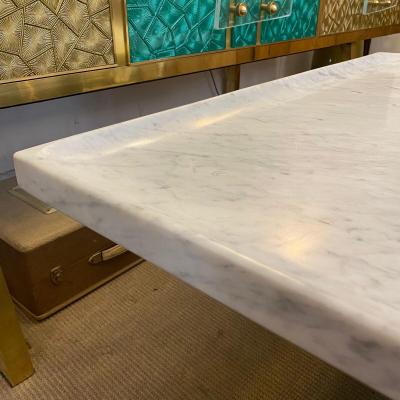 Carrara Marble Square Tray Side Table