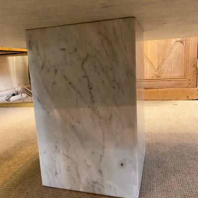 Carrara Marble Square Tray Side Table