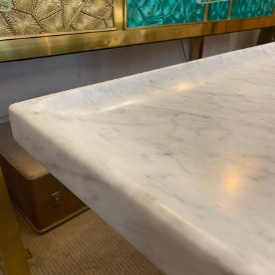 Carrara Marble Square Tray Side Table