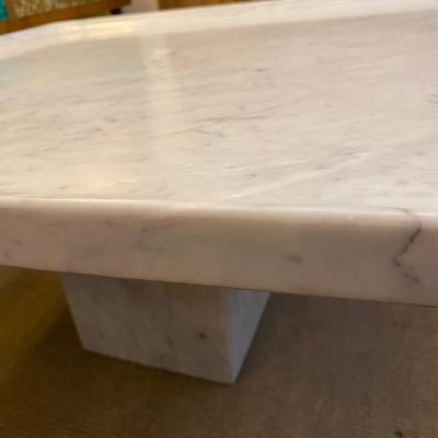Carrara Marble Square Tray Side Table