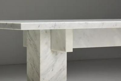 Carrara Marble Table Italy 1970s