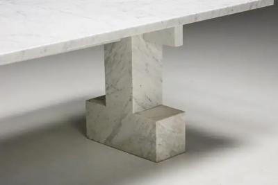 Carrara Marble Table Italy 1970s