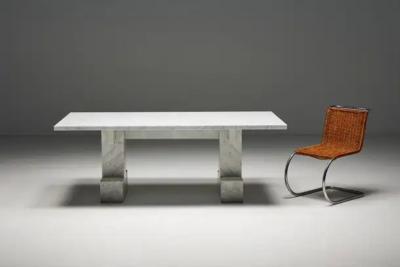 Carrara Marble Table Italy 1970s