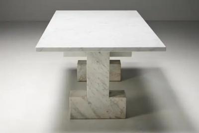 Carrara Marble Table Italy 1970s