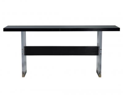 Carrocel Custom Acrylic and Walnut Modern Console