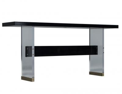 Carrocel Custom Acrylic and Walnut Modern Console