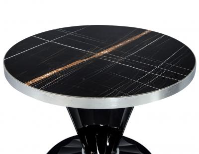 Carrocel Custom Art Deco Style Marble Top Table