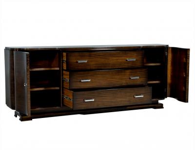 Carrocel Custom Art Deco Style Walnut Sideboard Buffet