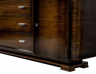 Carrocel Custom Art Deco Style Walnut Sideboard Buffet
