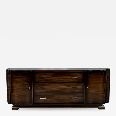 Carrocel Custom Art Deco Style Walnut Sideboard Buffet