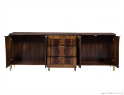 Carrocel Custom Book Matched Flamed Mahogany Buffet