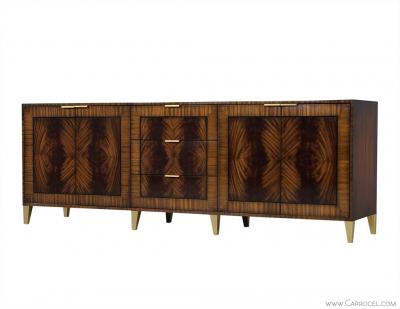 Carrocel Custom Book Matched Flamed Mahogany Buffet
