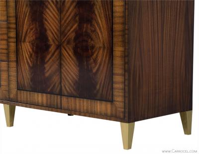 Carrocel Custom Book Matched Flamed Mahogany Buffet