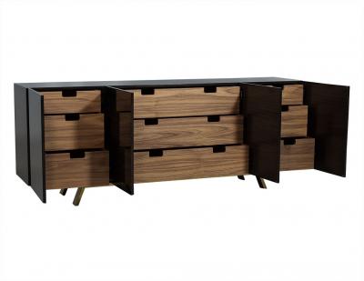 Carrocel Custom Made Walnut Sideboard Buffet