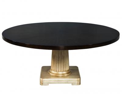 Carrocel Custom Sunburst Round Walnut Dining Table