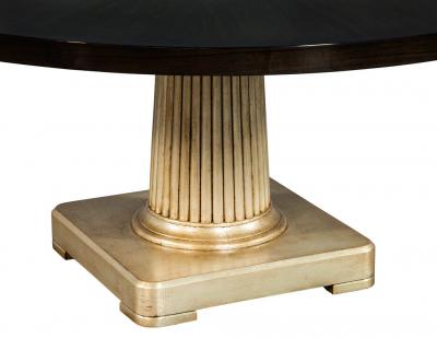 Carrocel Custom Sunburst Round Walnut Dining Table