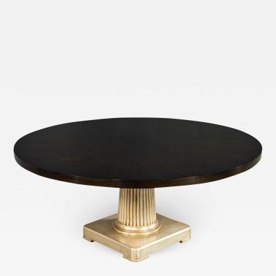 Carrocel Custom Sunburst Round Walnut Dining Table