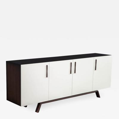 Carrocel Interiors Custom Modern Brass and Walnut Sideboard by Carrocel