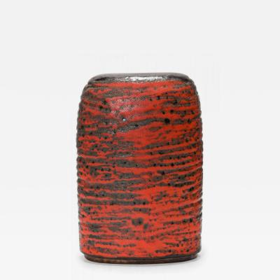 Carstens of T nnieshof West German Two Lobed Form Orange and Black Fat Lava Glaz