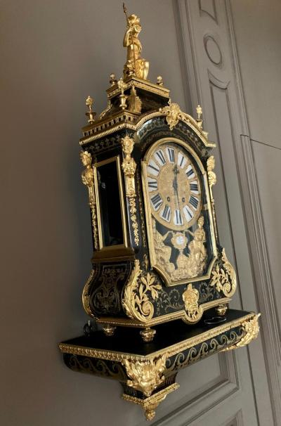 Cartel and its Wall Consol Louis XIV style Thuret Paris