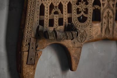 Carved Antique Yoke Portugal 1900s