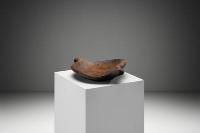 Carved Brutalist Fruit Bowl Europe ca 1960s