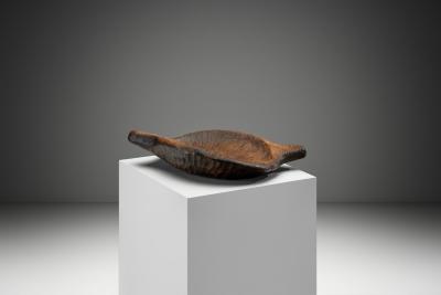 Carved Brutalist Fruit Bowl Europe ca 1960s