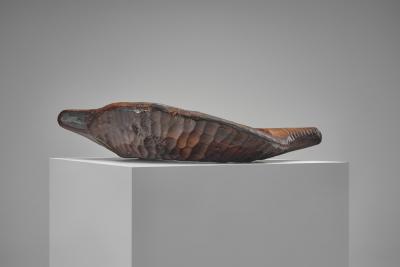 Carved Brutalist Fruit Bowl Europe ca 1960s
