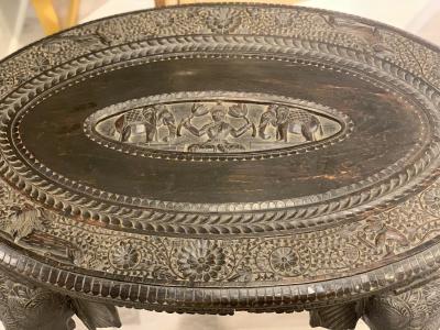 Carved Ebony Center Table